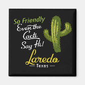 Laredo Cactus Funny Retro Magnet (Vorne)