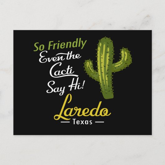 Laredo Cactus Funny Retro Postkarte (Vorderseite)