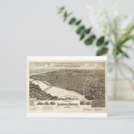 Laredo Texas 1890 Postkarte (Stehend Vorderseite)