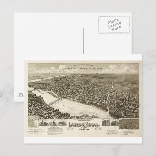 Laredo Texas 1890 Postkarte (Vorne/Hinten)