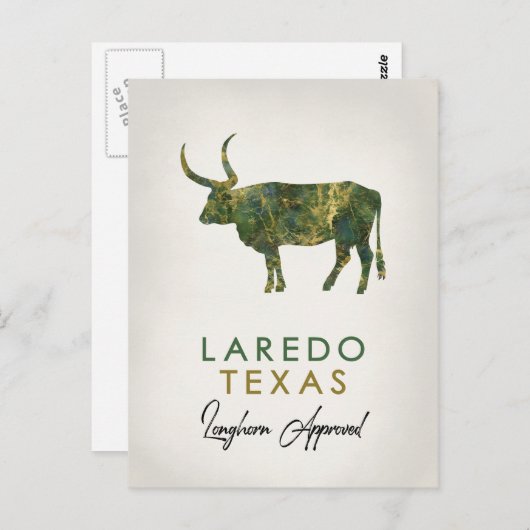 Laredo Texas Dark Marble Postkarte (Vorne/Hinten)