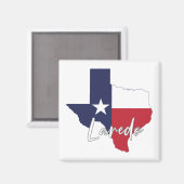 Laredo, Texas Flag Map Magnet (Vorderseite/Rückseite)