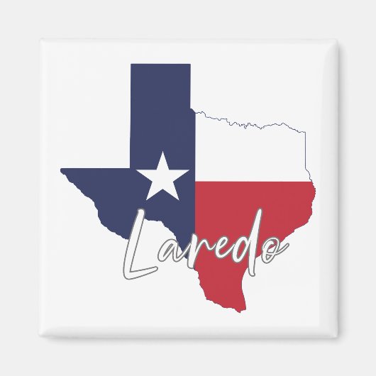 Laredo, Texas Flag Map Magnet (Vorne)