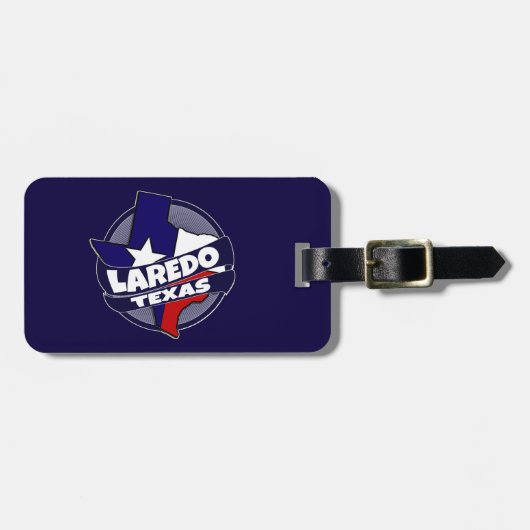 Laredo Texas Flagge zerplatzen Gepäckanhänger (Vorderseite horizontal)