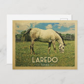 Laredo Texas Horse Farm - Vintage Reise Postkarte (Vorne/Hinten)