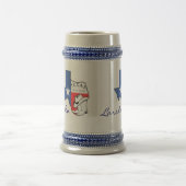 Laredo Texas Staat Map mit Star, Boots, Hat Stein Bierglas (Mittel)