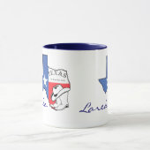 Laredo, Texas Staat Map mit Star, Boots, Hat-Tasse Tasse (Zentrum)