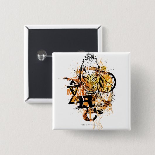 Larfleeze - Agent-Orange 11 Button (Vorne & Hinten)