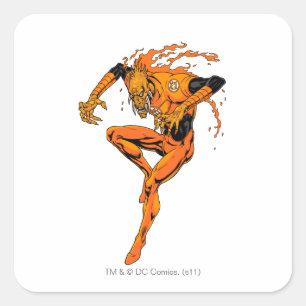 Larfleeze - Agent-Orange 1 Quadratischer Aufkleber