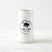 Large 65cl white jug with our black bee emblem bierglas (Mittel)