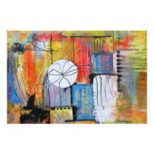 Large Abstract Acrylic Painting Fotodruck (Vorne)