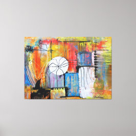 Large Abstract Acrylic Painting Leinwanddruck