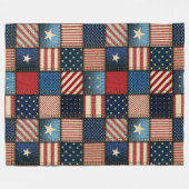 Large Americana Patchwork Image Fleecedecke (Vorderseite (Horizontal))