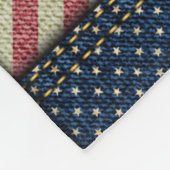 Large Americana Patchwork Image Fleecedecke (Ecke)