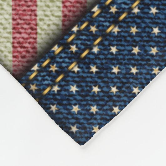 Large Americana Patchwork Image Fleecedecke (Ecke)