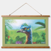 Large Australian Wild Birds Wandteppich Mit Holzrahmen (Vorderseite 3)