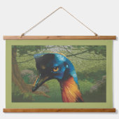 Large Australian Wild Birds Wandteppich Mit Holzrahmen (Vorderseite 2)