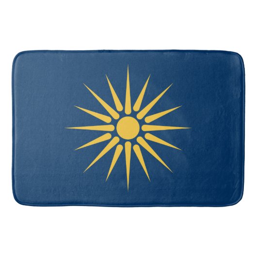 Large bath mat with flag of Macedonia, Greece Badematte (Vorderseite)