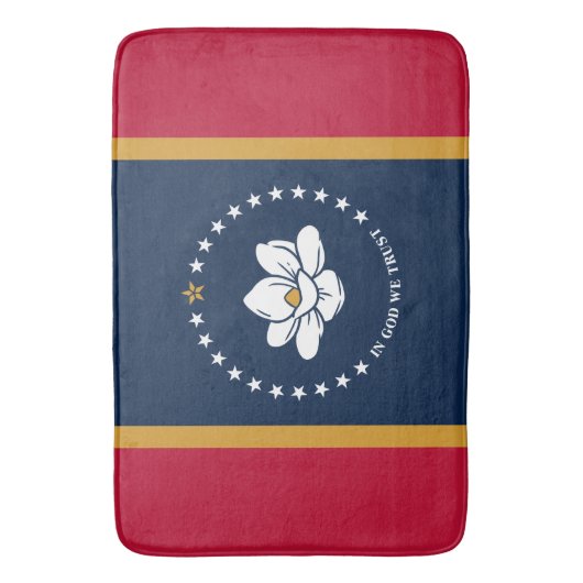Large bath mat with flag of Mississippi, USA Badematte (Vorderseite Vertikal)
