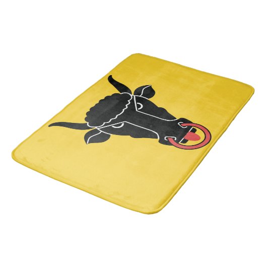 Large bath mat with flag of Uri Canton, Swiss Badematte (Schrägansicht)