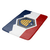 Large bath mat with flag of Utah, USA Badematte (Schrägansicht)