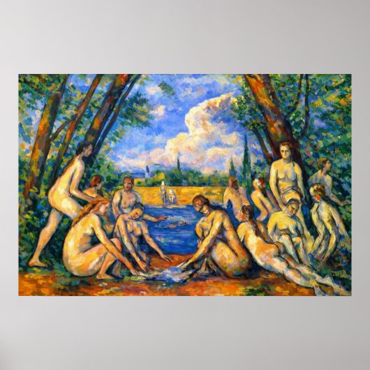 Large Bathers by Paul Cezanne Poster (Vorne)