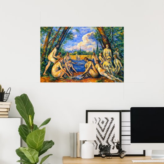 Large Bathers by Paul Cezanne Poster (Heimbüro)