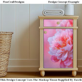 Large Beautiful Pink Peony Flower EY9R Decoupage Seidenpapier