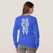Large Big Font Text Royal Blue Womens Security T-Shirt (Schwarz voll)