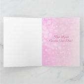 Large Birthday Girl's Unicorn Personalized Card Karte (Innenseite)