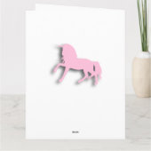 Large Birthday Girl's Unicorn Personalized Card Karte (Rückseite)