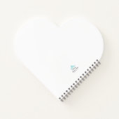 Large Blue Flower Heart-Spiral Notebook Notizblock (Rückseite)