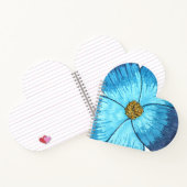 Large Blue Flower Heart-Spiral Notebook Notizblock (Innenseite)