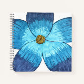 Large Blue Flower Notizblock (Vorderseite)