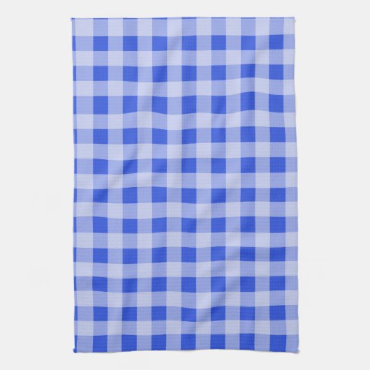 Large Blue Gingham Geschirrtuch (Vertikal)