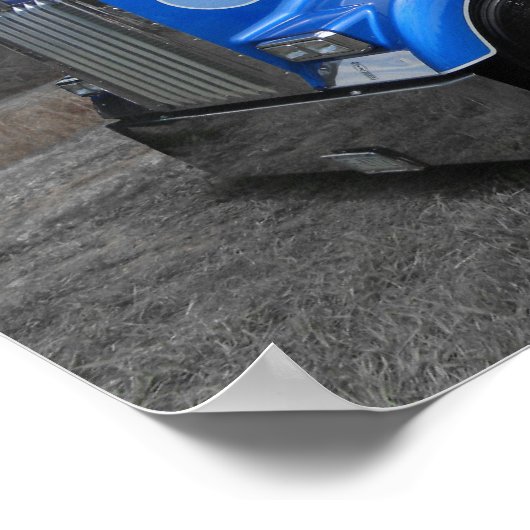 Large Blue Kenworth W900L Poster (Ecke)