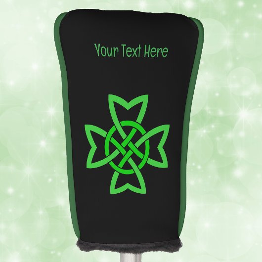 Large Bright Green Irish Celtic Abstract Knot Golf Headcover