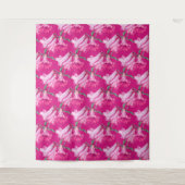 Large bright pink lily floral wedding backdrop wandteppich (Vorderseite)