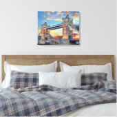 Large Canvas Print - London Tower Bridge Leinwanddruck (Insitu (Schlafzimmer))