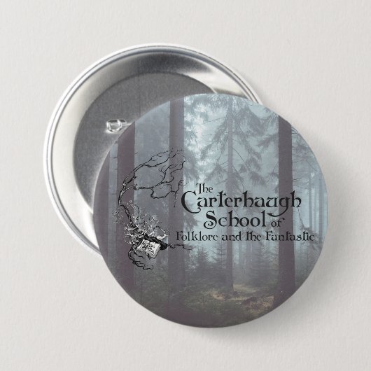 Large Carterhaugh School Logo Pin - Forest Button (Vorne & Hinten)