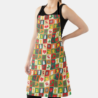 Large Checkered Apron Schürze