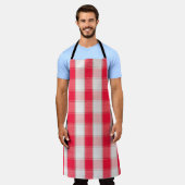 Large Checkered Apron Schürze (Getragen)