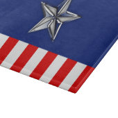 Large Chrome Like Silver Star on Colors Schneidebrett (Ecke)