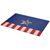 Large Chrome Like Silver Star on Colors Schneidebrett (Ecke)