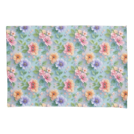 Large Colorful Paper Flowers Kissenbezug (Vorderseite)