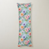 Large Colorful Paper Flowers Seitenschläferkissen (Rückseite (Vertikal))