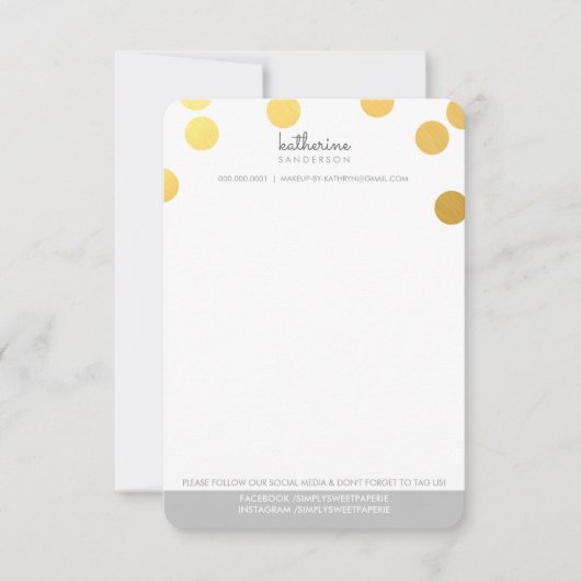 LARGE CONFETTI SPOT Moderne fette Goldfolie grau (Vorderseite)