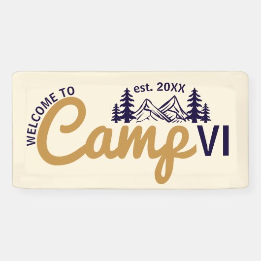 Large Custom Camp Party Cool Welcome Banner (Horizontal)