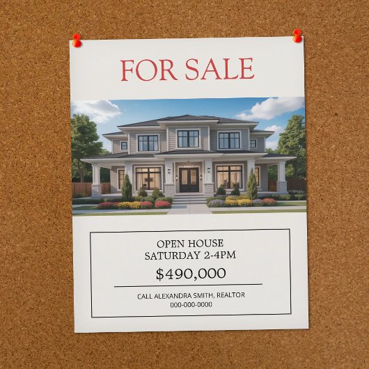 Large Custom Photo - For Sale Real Estate Flyer