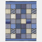 Large Denim Patchwork Image Fleecedecke (Vorderseite)